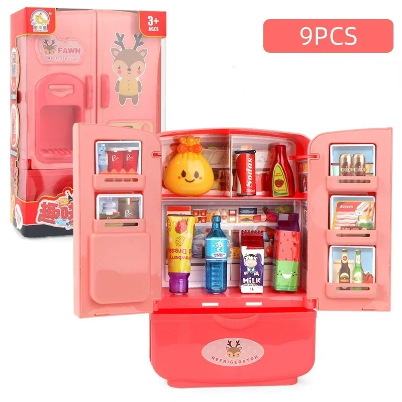 Mini Puppe Kühlschrank Mode Möbel Küche Kühlschrank Für Barbie Zubehör Für Puppe Traum Haus Spielen Spielzeug Kinder Pretend Spielen