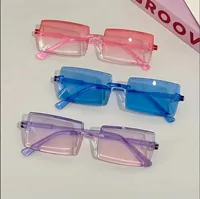 6pcs Rectangle Fashion Sunglasses For Women Men Cute Candy Color Decorative Shades Sun Glasses UV400 - Image 6