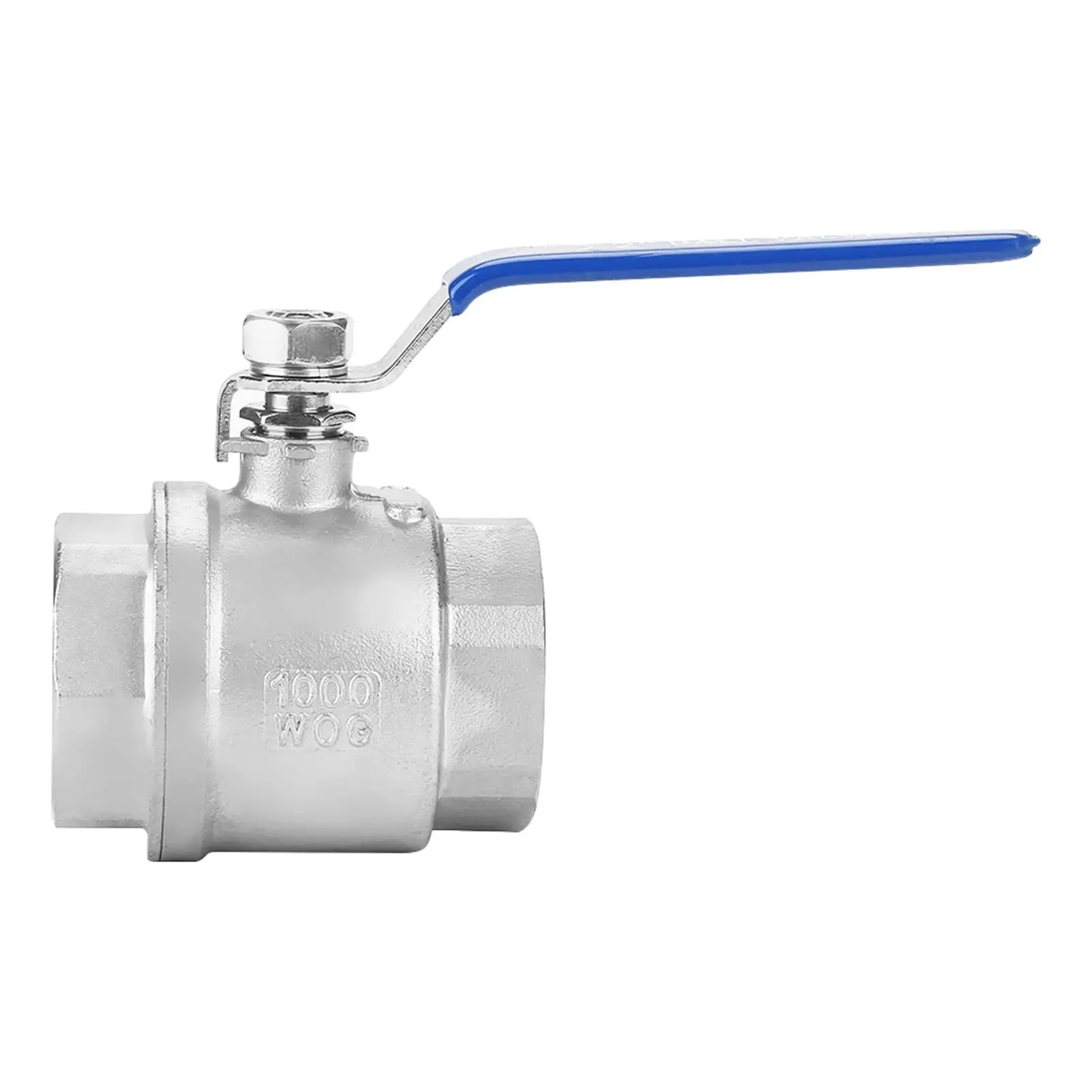 304 Stainless Steel 2-Way Ball Valve DN50 Full Port Female Thread 1000 WOG Solenoid Valve-Superior Sealing Performance