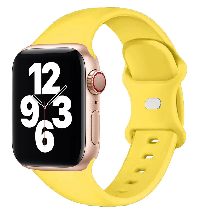 Silicone Sport Waterproof Band for Apple Watch - Vibrant Fitness Bracelet Strap