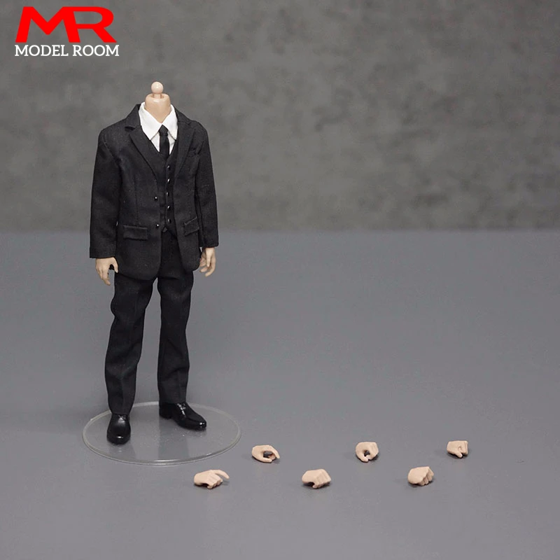 Componile Studio 1/12 Black Vest Body Set Modello Fit 1:12 Componibile Studio Shf Mafex Head Sculpts