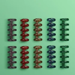 Loose-Leaf Binder Ring Clips - Pack of 10, School & Office Stationery Supplies (Dark color)
