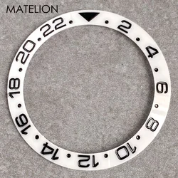 Elegant Ceramic Aluminum Watch Bezel Insert (Ceramic GMT white)