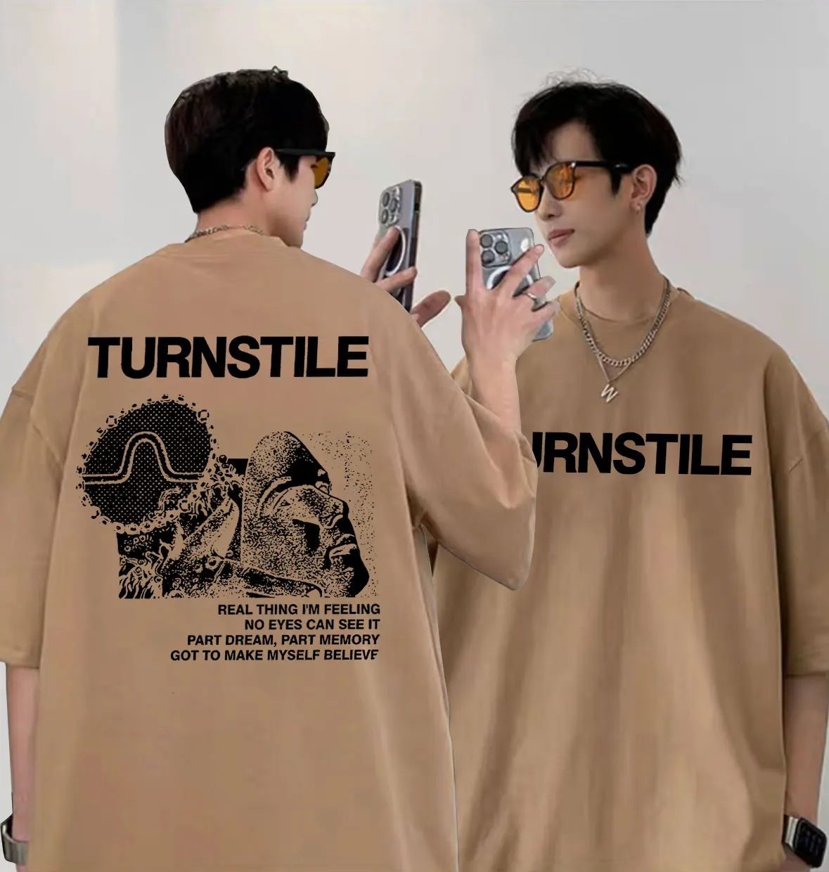 

Turnstile Graphic Tshirt Men Hip Hop Rock Gothic T-shirt Men's Vintage Punk Short Sleeve Summer Male Casual Oversized T Shirts