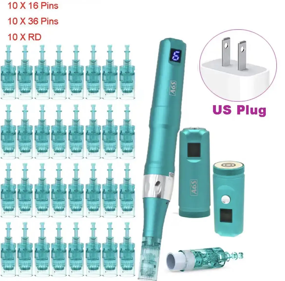 Dr pen ultima a6s elektrisk microneedling dermapen för hudvård_voghion.com