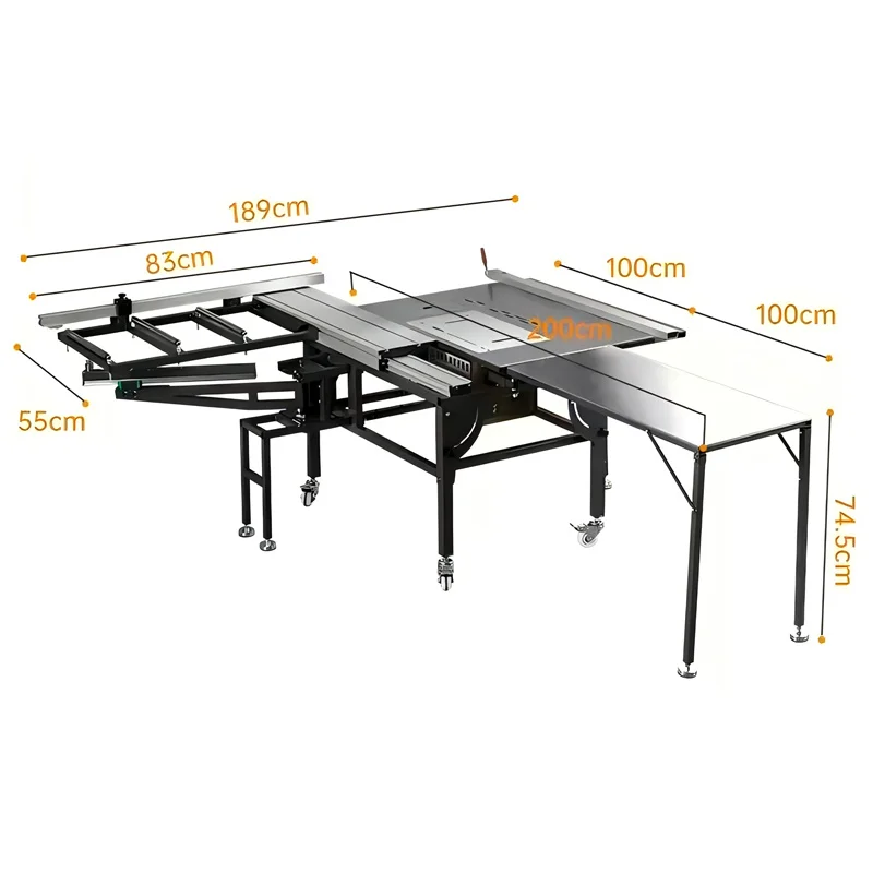 Saw Table Multifunctional Woodworking Dust-free Cutting Saw Precision Guide Folding Electric Panel Woodworking Set