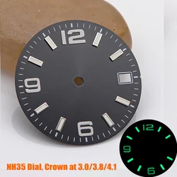 Green Luminous 28.5mm Watch Dial with Versatile Case Compatibility - 28.5mm (G01)