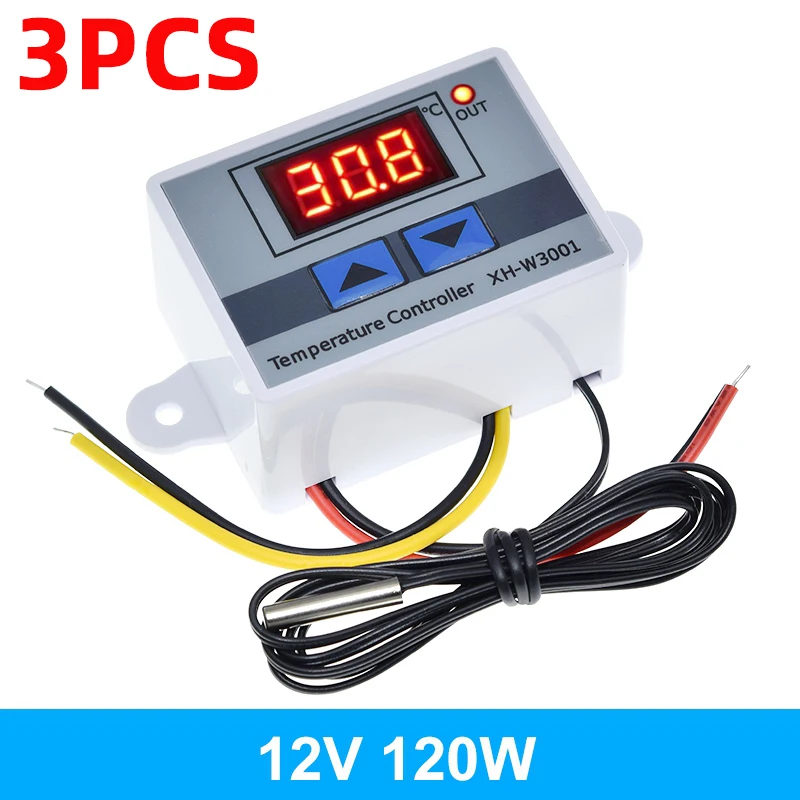 AZDelivery XH-W3001 DC 12V 120W Digital LED Temperature Control Module, Mini Thermostatic Switch Waterproof Sensor Probe And Including E-Book - View #3