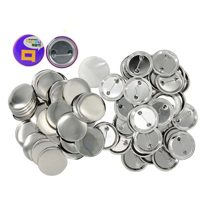 100 Sets Of Round Button Parts Supplies 25/32/44/50/58 MM For Badge Maker  Machine DIY Pin Maker,Blank Materials Consumables - AliExpress