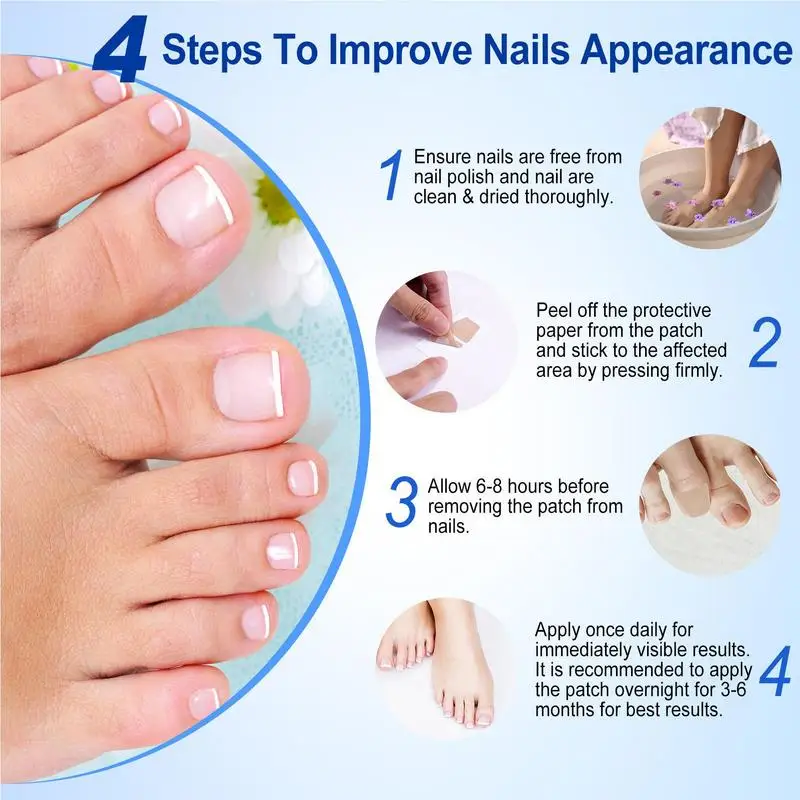 60pcs/set Nail Repair Patches Non Irritating Nail Ingrowning Toenail Corrector Stickers Helps With Cracked Nails 4