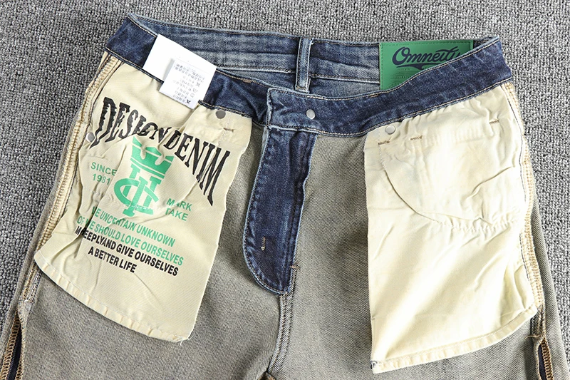 Embroidery Light American Casual Washed Denim Jeans for Men Four Season Slim Fit Straight Stretch Pants Y2k Youth Male Trousers 3