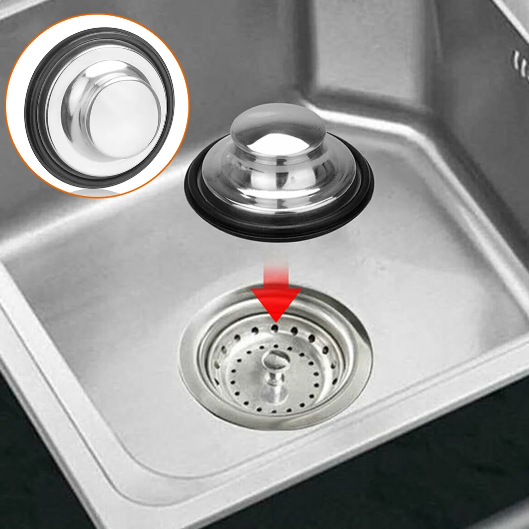 Tapón de fregadero para desagüe de cocina, tapón de eliminación de basura de 3 y 1/2 pulgadas de diámetro, se adapta al drenaje estándar para Insinkerator QC, nuevo
