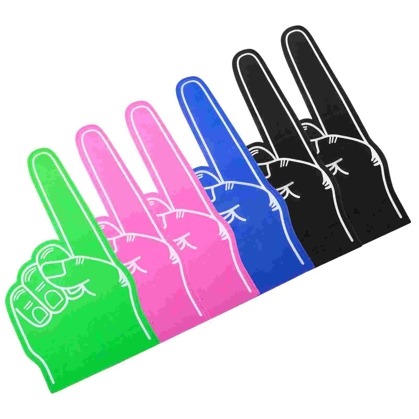 

6 Pcs Toy Hand Support Props Foosball Number 1 Foam Eva Gloves Cheering Fingers