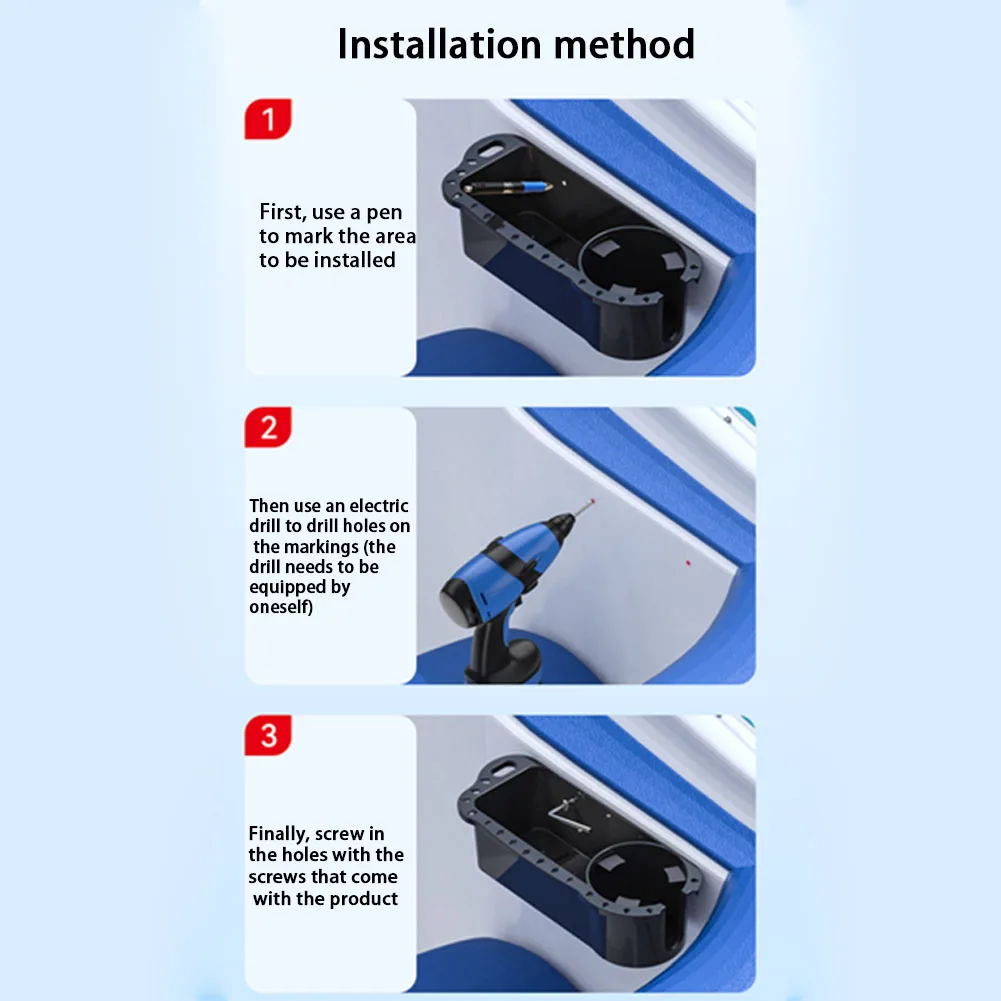 Marine Cup Holder Phone Drink Box Organizer Boat Fishing Caddy Cabin Marine Tools Storage Tray for Boat Kayak Pontoon Bass Boat