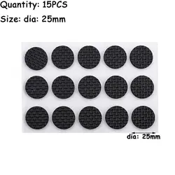 Premium Anti - Slip Rubber Pads for Furniture Protection - Self - Adhesive, Round & Square Options, 1 - 24 Pack (Dia 25mmX15pcs)