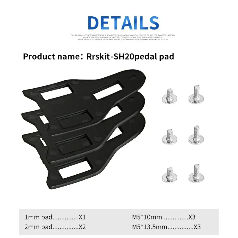 RRSKIT Verstellbare Schuh-Abstandshalter für K-E-O Pedalklemmen, Cleats-Abstandshalter für SPD Rennrad-Schuhpedale, Zubehör – Detail 5