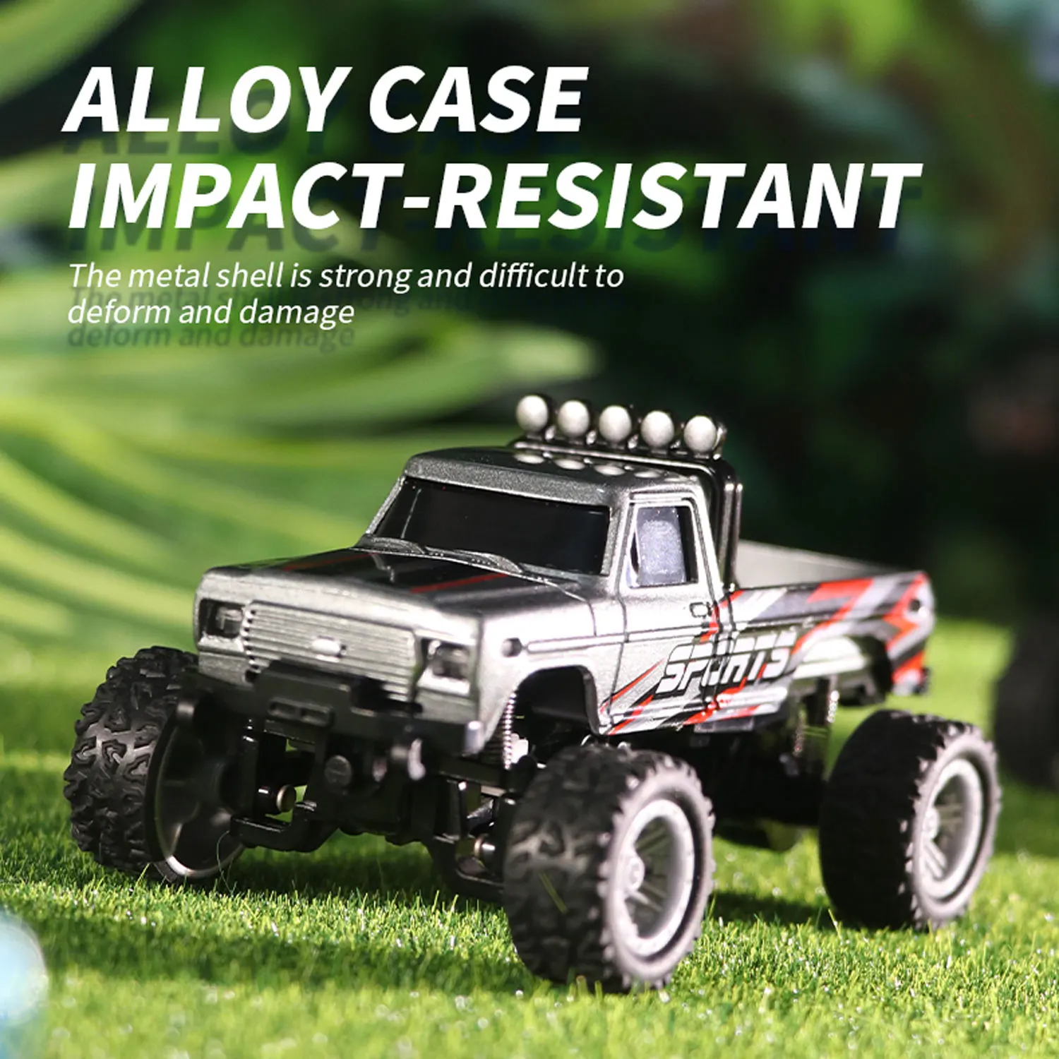 Voiture RC 4WD 2.4GHz tout-terrain avec batterie rechargeable
