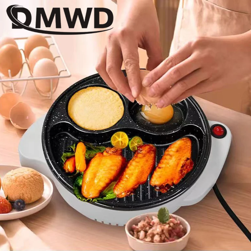 Multifunctional Eggs Hamburger Frying Pan Breakfast Machine Fried Omelette Grill Pancake Baking Pot Pie Grill Non-Stick Griddle