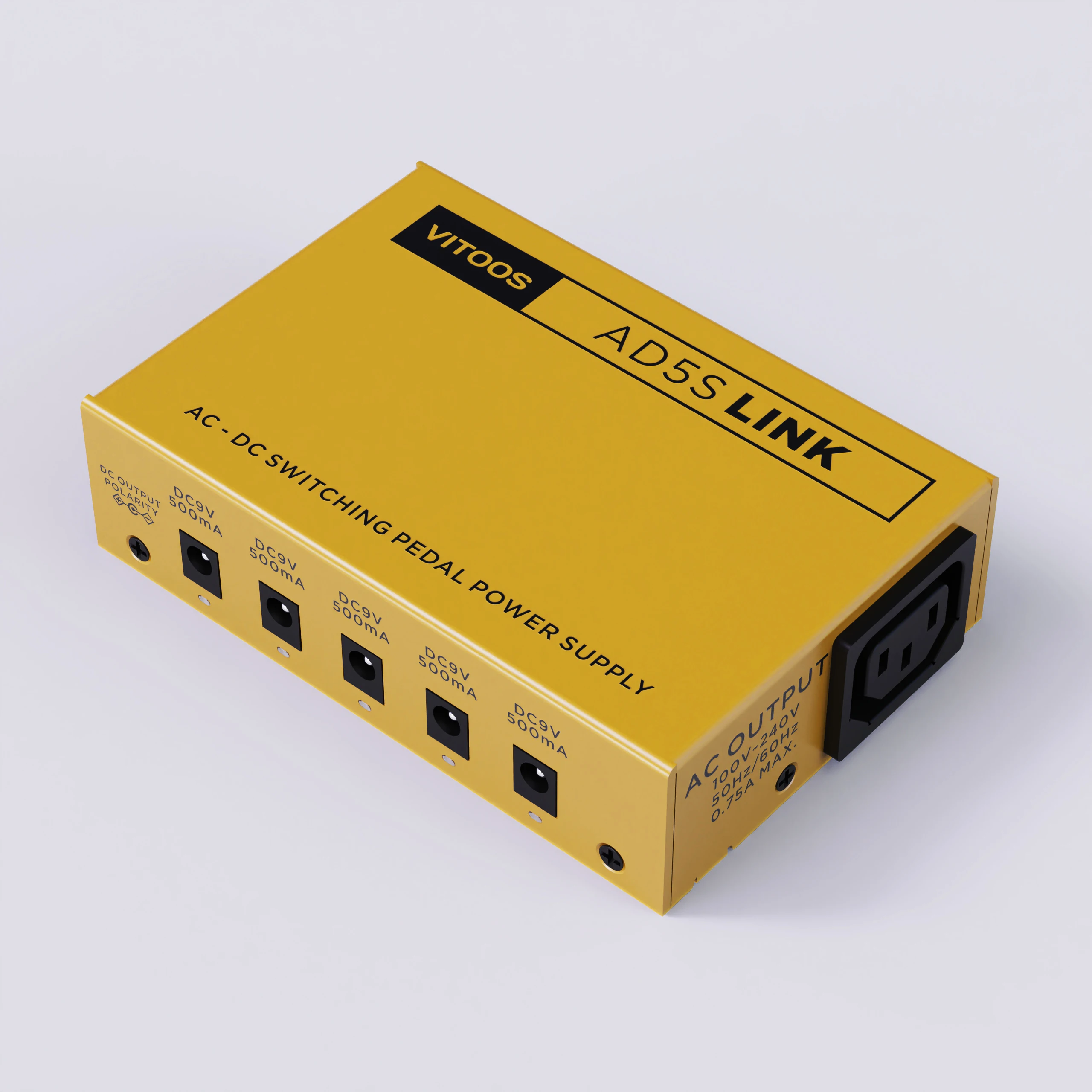 Effect Pedal Power Supply VITOOS AD5S LINK AD5SL Fully Isolated Filter Ripple Noise Reduction High Power Digital