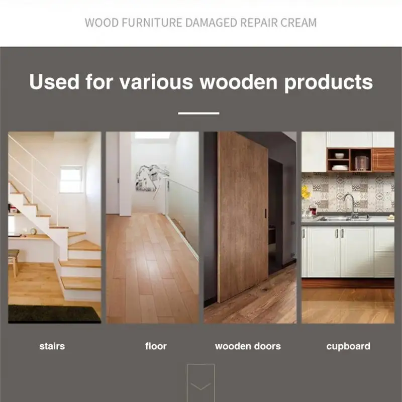 Wood Filler Wood Repair Crayons Repairing Paint for Solid Wood Furniture Paint Putty for Paste Door Floor Repairing Scratches on Paste Wood Floor