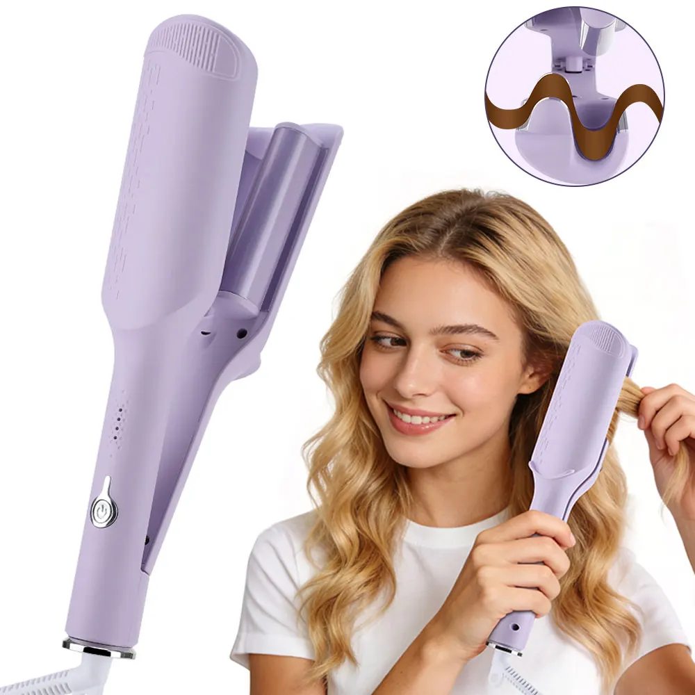 32MM Wave Hair Curler Egg Roll 4 Adjustable Temperature Fast Heating Hair Curling Iron Styling Tool with Anti-Scald Hair Crimper