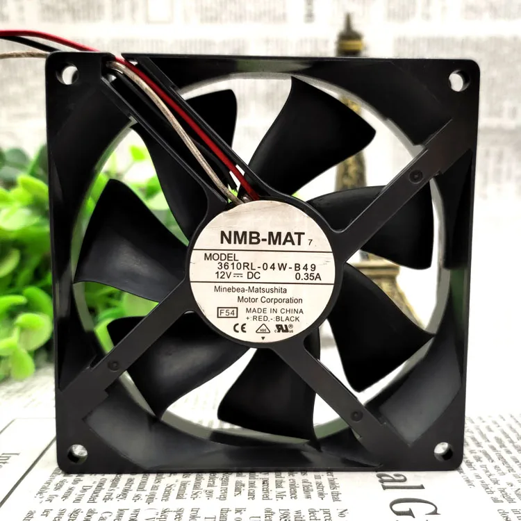 컴퓨터 CPU 박스 냉각 팬, NMB 3610RL-04W-B49 9025, 0.35A, 9cm, 92mm, 90mm, 12V 팬