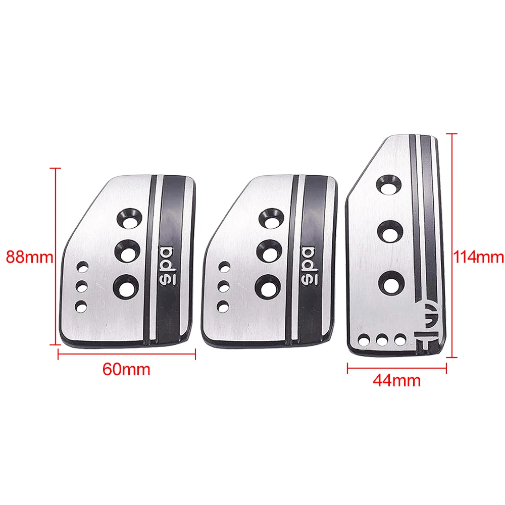 Universal 2/3pcs Automotive Accelerator Pedal Aluminum Alloy Anti Slip Automotive Pedal Or Brake Manual Car Accelerator