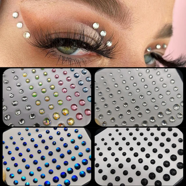 Face Rhinestones for Makeup Temporary Facial Jewels Stickers Crystal Tear  Gem Stones Pearl for Festival Party Make up Accessory - AliExpress