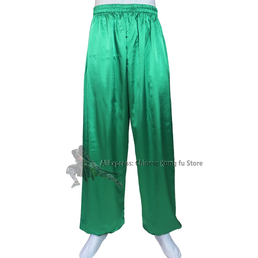 SilkSatinTaiChiKungfuPantsWushuMartialartsTrainingClothes