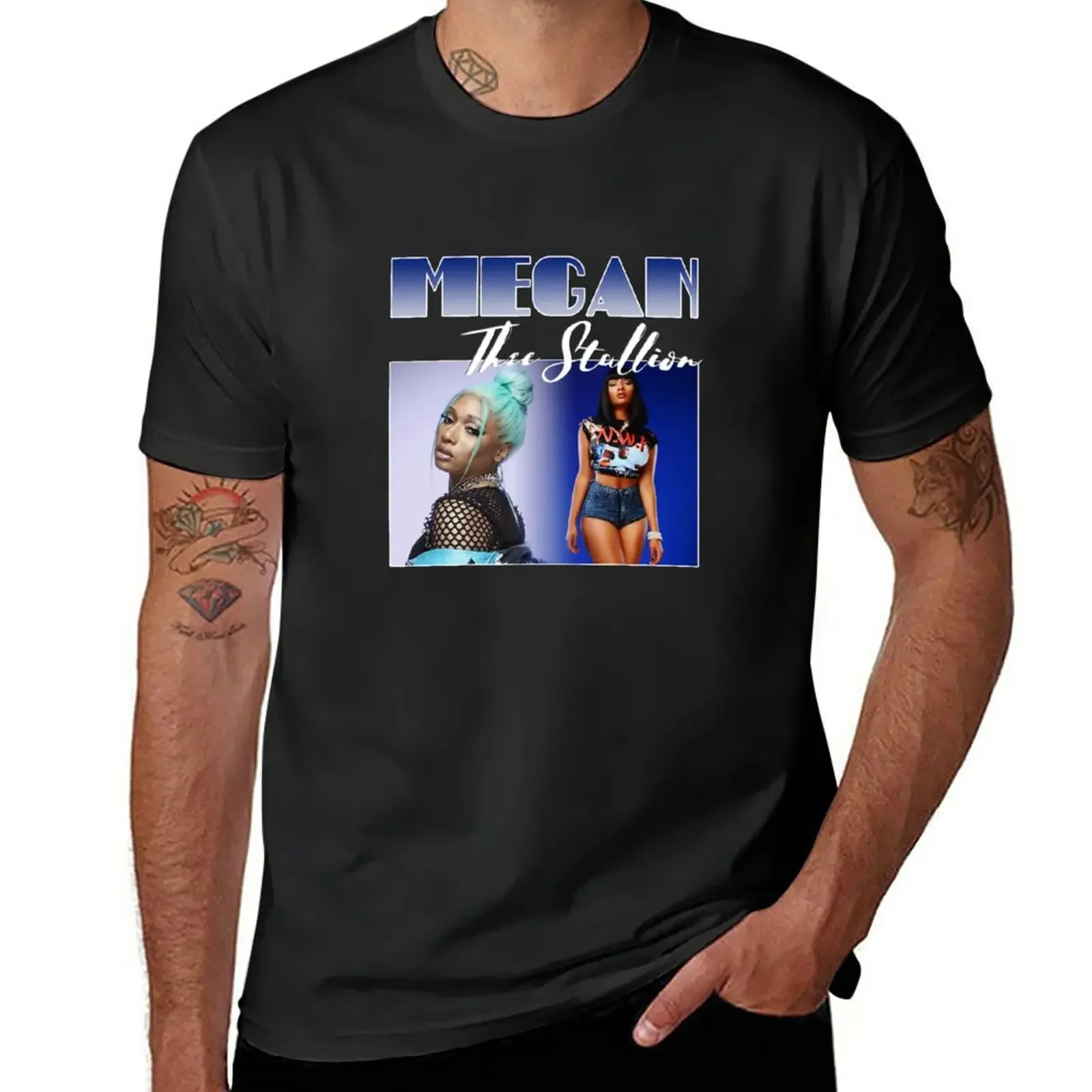 

Megan Thee Stallion Retro 90's Hip Hop Vintage Tee T-Shirt plain boys animal print t shirts for men cotton