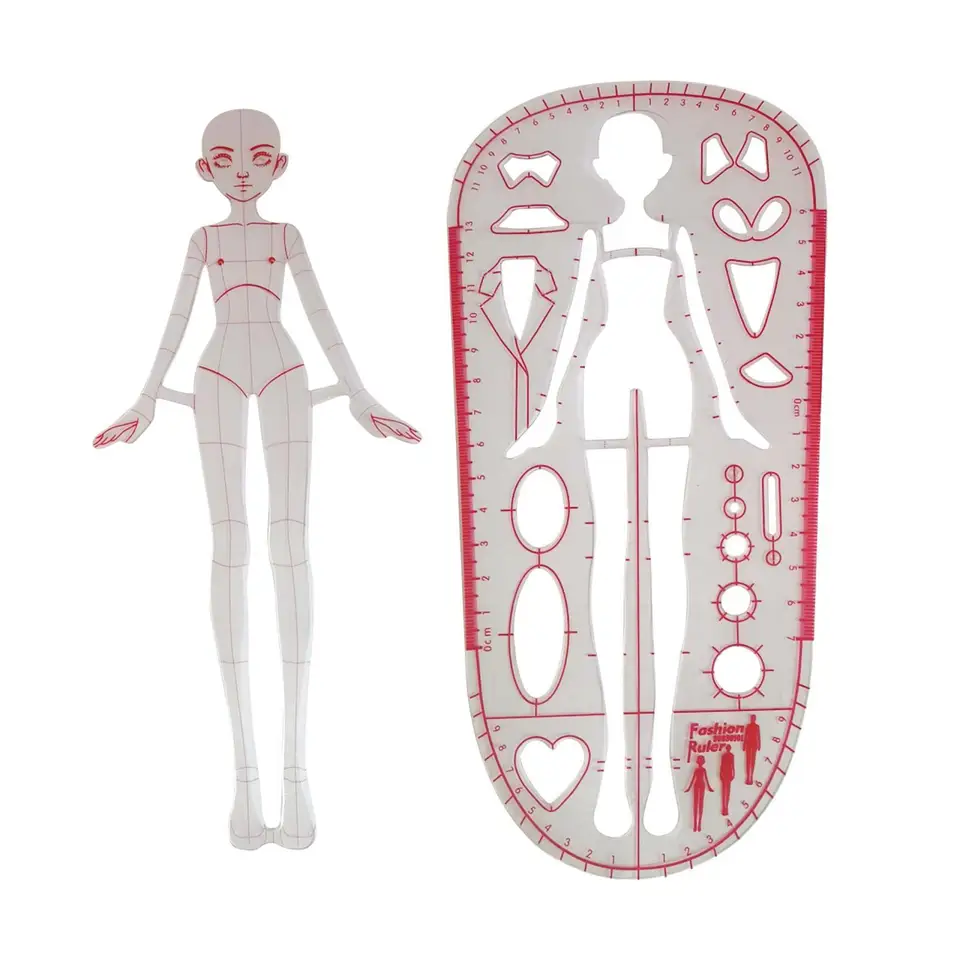 Illustrazione di moda Righelli Schizzi Modelli