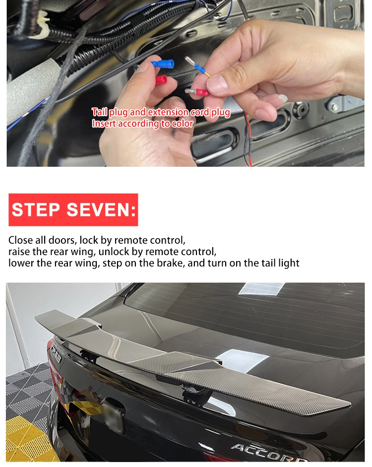 Rear Trunk Spoiler Wing Carbon Fiber Style Automatic Lifting Tail Decoration Universal For Sedan Car Modification Electric