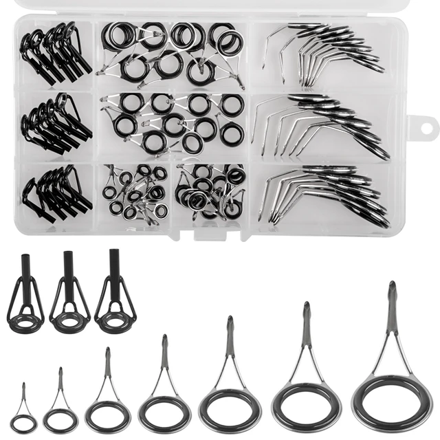 80pcs Rod Tip Repair Kit, Fishing Rod Tips Replacement Kit, Fishing Pole  Eyelets Repair Kit