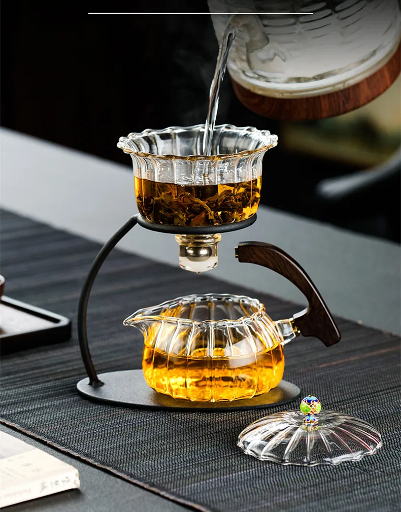 Handmade Glass Teapot Glass Teapot Electric Ceramic Stove Kung Fu Tea Set  Teapot Steaming Teapot Kettle Halloween Gift 