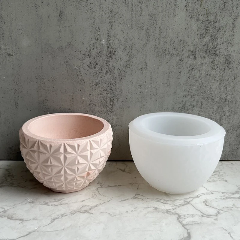 Silicone Mold Flower Silicone Mould Diy Flowerpot Silicone Molds Fleshy Flowerpot Storage Box Gypsum Concrete Mould Candle Potted Crystal Epoxy Moulds