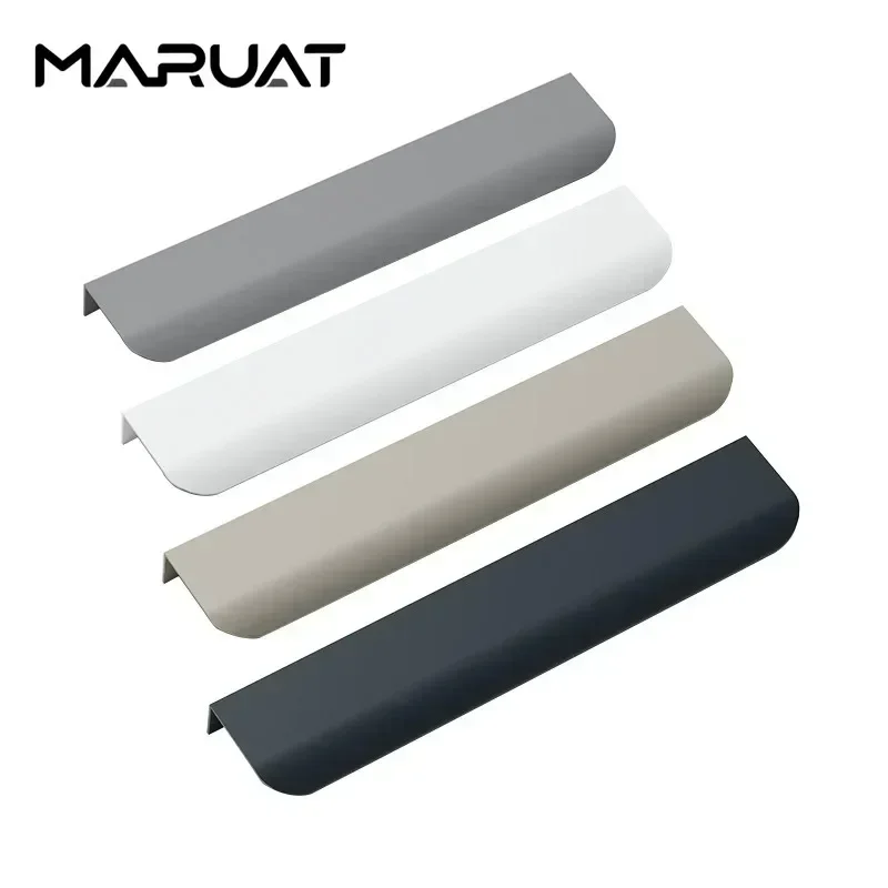Aluminum Alloy Invisible Handle Drawer Embedded Wardrobe Shoe Cabinet Cabinet Handle Indoor Door Hardware Furniture