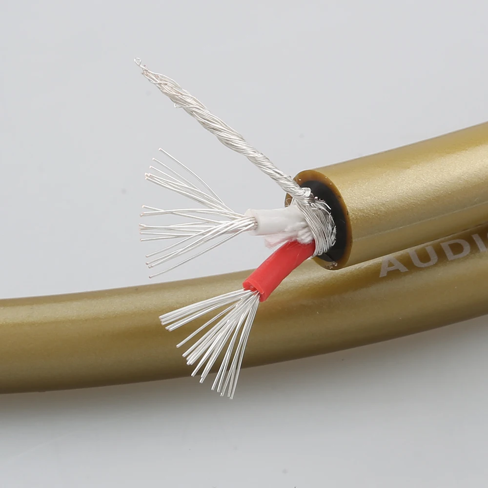 

High Quality Audiocrast A70 Silver Plated Cable Goldend 5C Audio Cable High Quality For DAC Preamp RCA Interconnect Cable