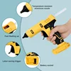 Cordless Electric Handheld Hot Glue Gun Repair DIY Tool Hot Melt Welding Hot Air Gun Anti-scald Nozzle with 10 Sticks for Dewalt 3