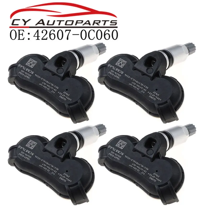 

Датчик давления в шинах TPMS, 4 шт., для Toyota Tundra Sequoia 42607-0C060, 42607-0C080, 42607-0C040, 426070C060, 426070C080