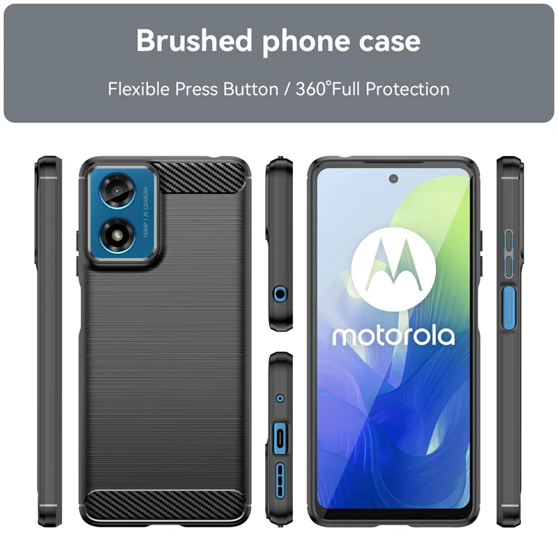Shockproof Soft Carbon Fiber Shell Rubber Silicone Bumper Case