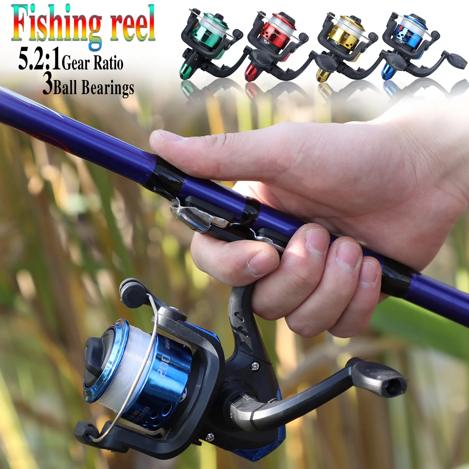 Sougayilang Mini Spinning Reel High Speed 5.2:1 Strong Gear Ratio Left Right Interchangeable Lure Ice Fish Reel Novice Scroll spinning fishing reels fishing reels