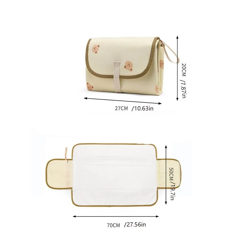 Foldable Diaper Changing Pad Bear Detachable Baby Infant Diaper Urine Mat Comfortable Easy To Clean Bedding Changing Cover Pad