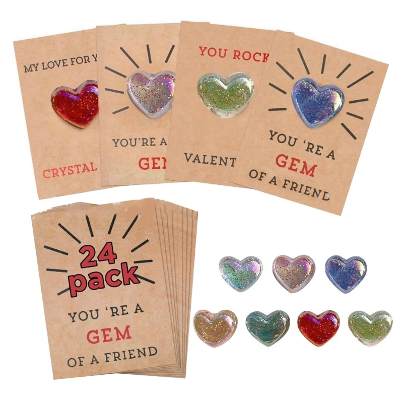 

24pcs Quality Heart Card Valentine's Day Cards for Meaningful Celebrations 50LB