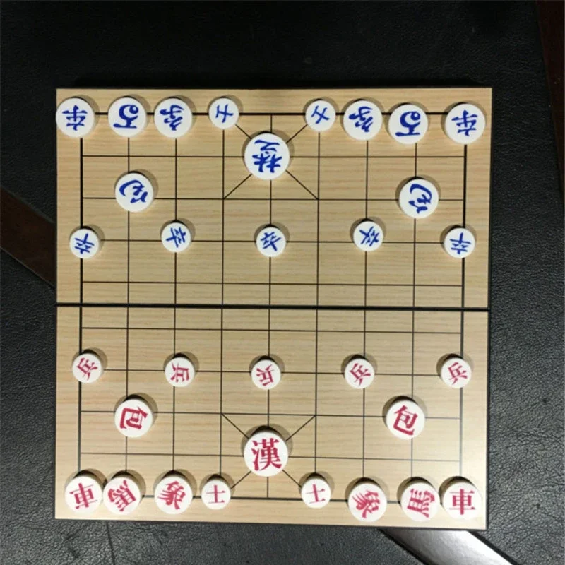 South Korea GANGGI Chess Xiangqi Set Portable Foldable Board 25*25cm Children's IQ EQ Development Janggi Chessman Games korean gonggi game