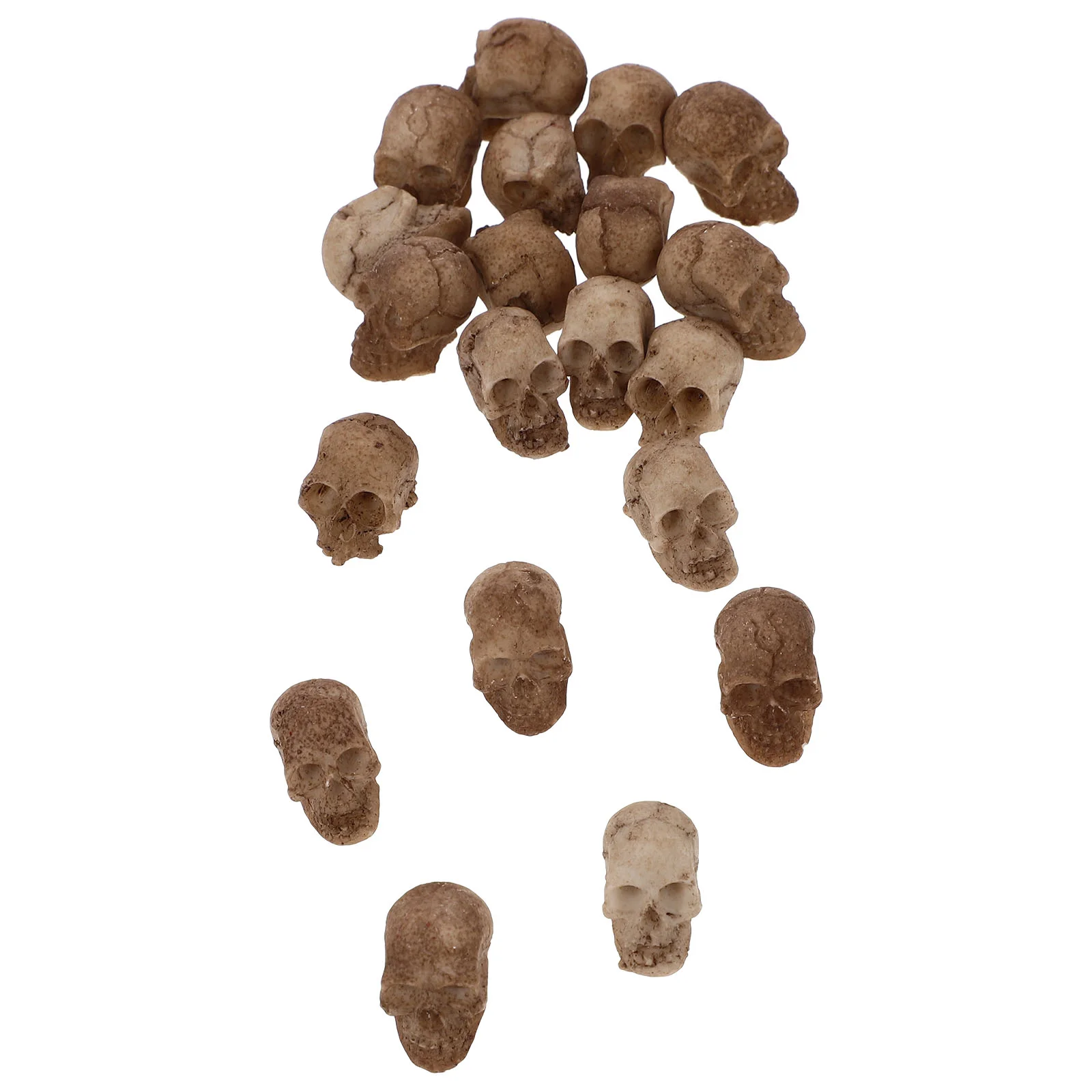 

Halloween Skull Heads Scary Prank Props Terrifying Skull Small Resin Skeleton Ornament Haunted House Decoration Props