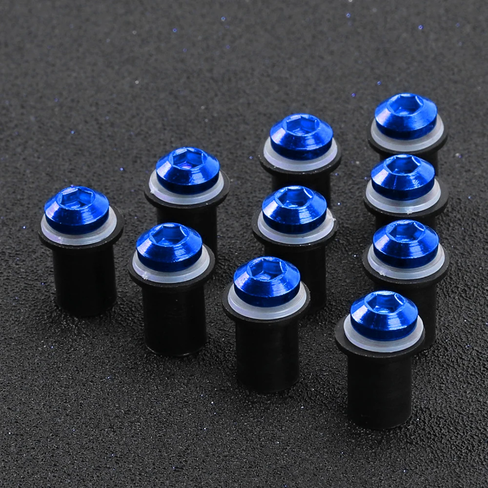 10PCS 5mm Windscreen Windshield Bolt Screw Kit For Yamaha YZF R1 R6 R3 R25 XJ6 FJR1300 XT600 TDM 850 900 Tmax Nmax Xmax 125 155