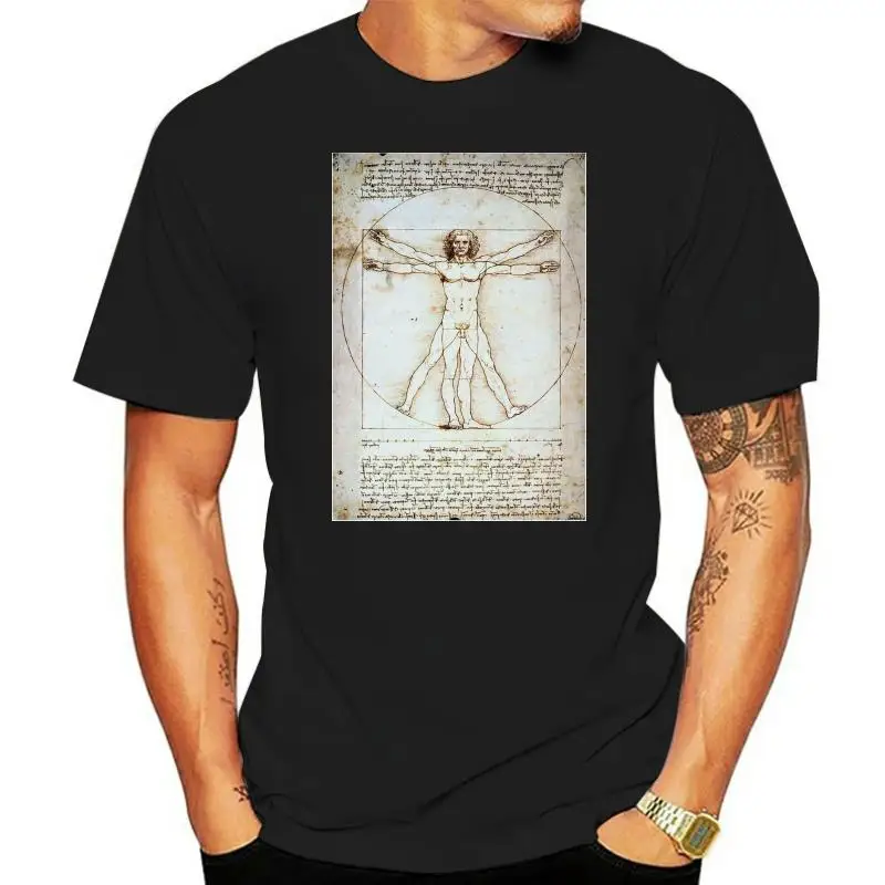 Футболка мужская хлопковая с коротким рукавом, модная рубашка из хлопка, топ ветевианского Леонардо, давичи, эпохи Возрождения, лето 2022