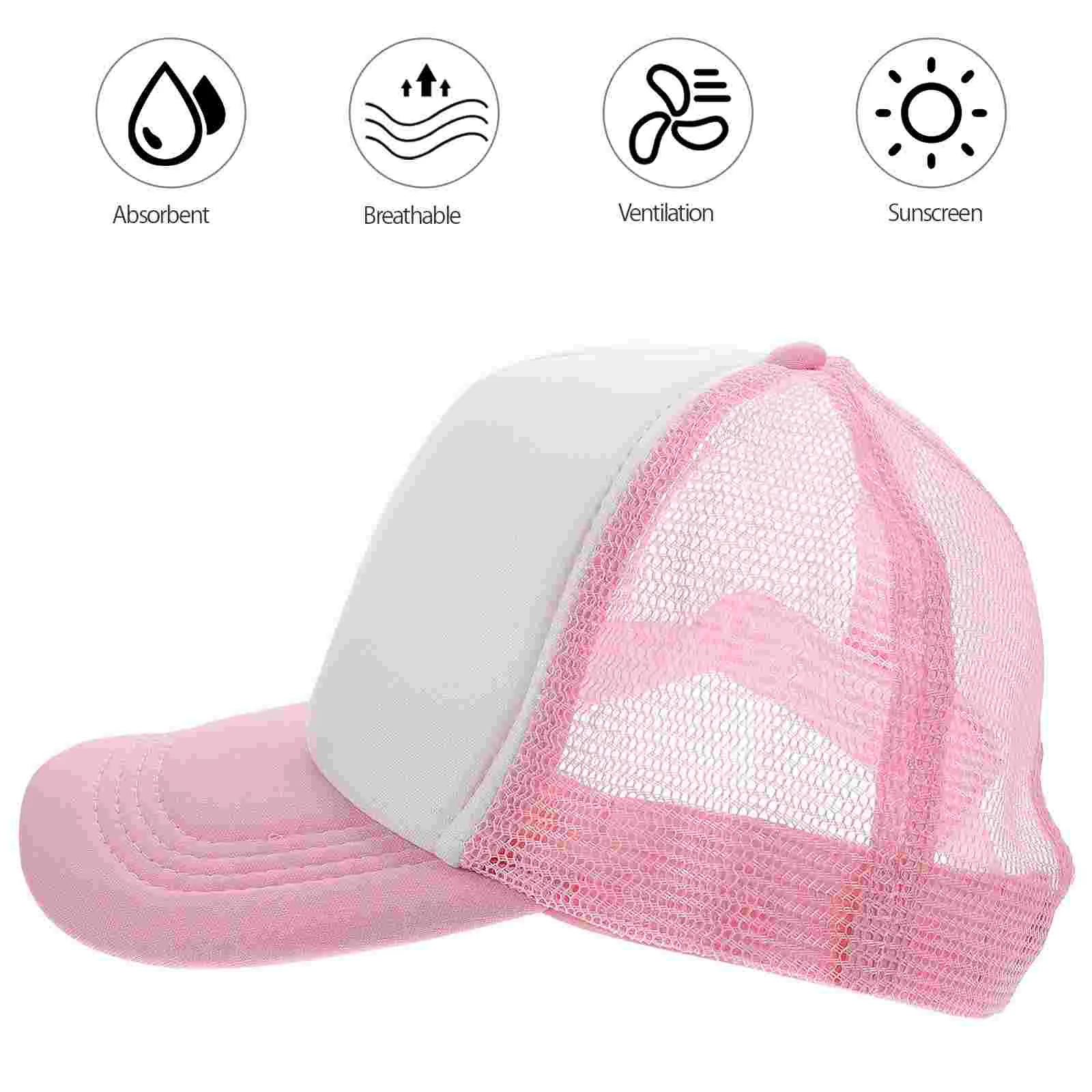 10pcs Outdoor Use Blank Diy Cap Mesh Driver Hat Baseball Cap Diy Sublimation Hat Outdoor Supply 2