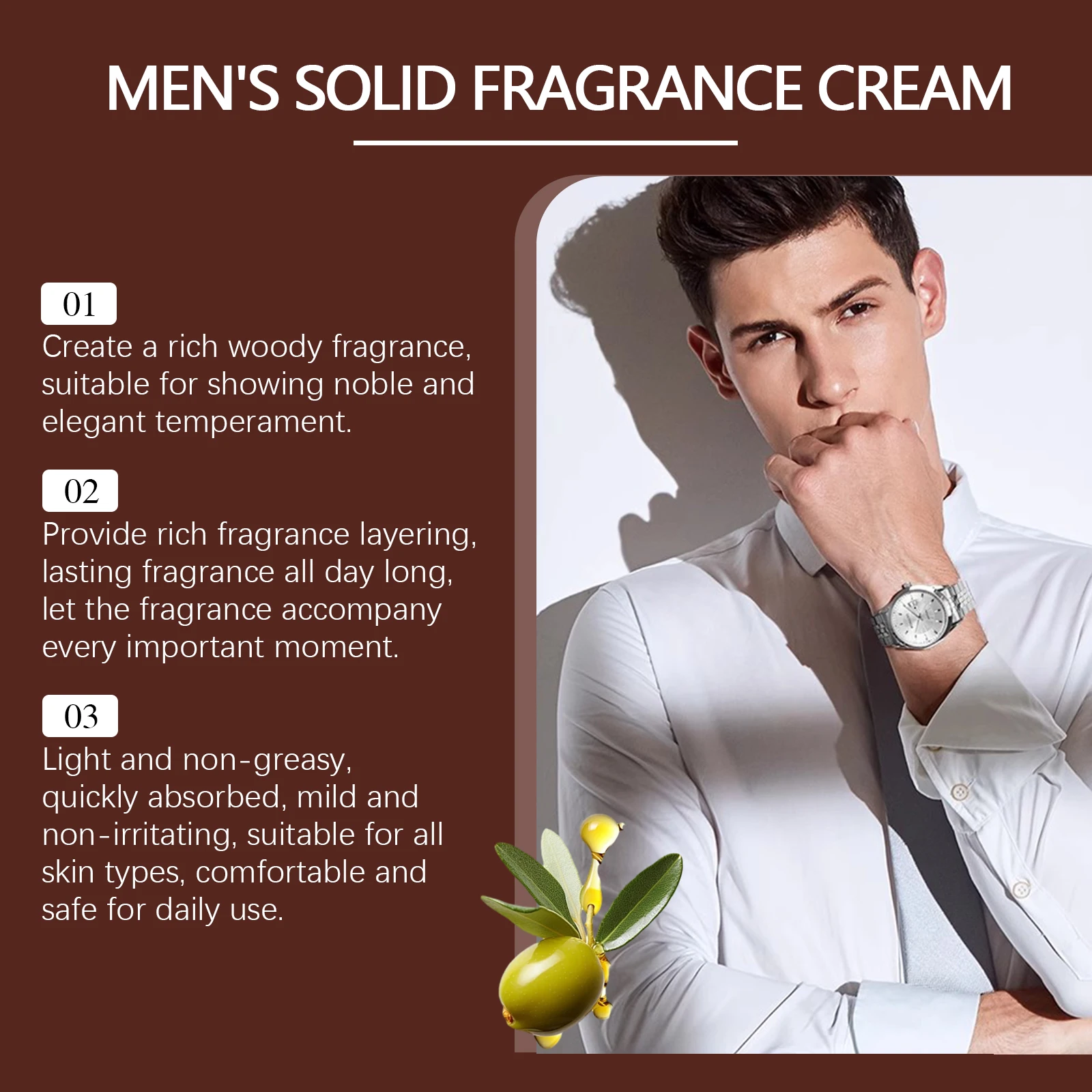 Men's Sandalwood Solid Cologne Balm Long Lasting Fragrance_voghion.com