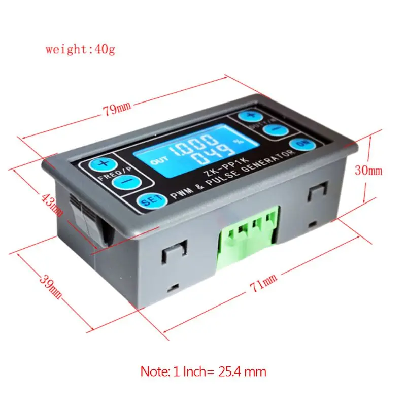 

co530 ZK-PP1K PWM Frequency Duty Cycle Generator 1Hz~150KHz Durable
